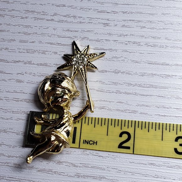 Vintage Tancer II Guardian Angel Star Brooch Pin - Picture 5 of 5